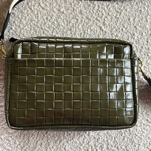 NWT Clare V EVERGREEN WOVEN MARISOL CROSSBODY BAG